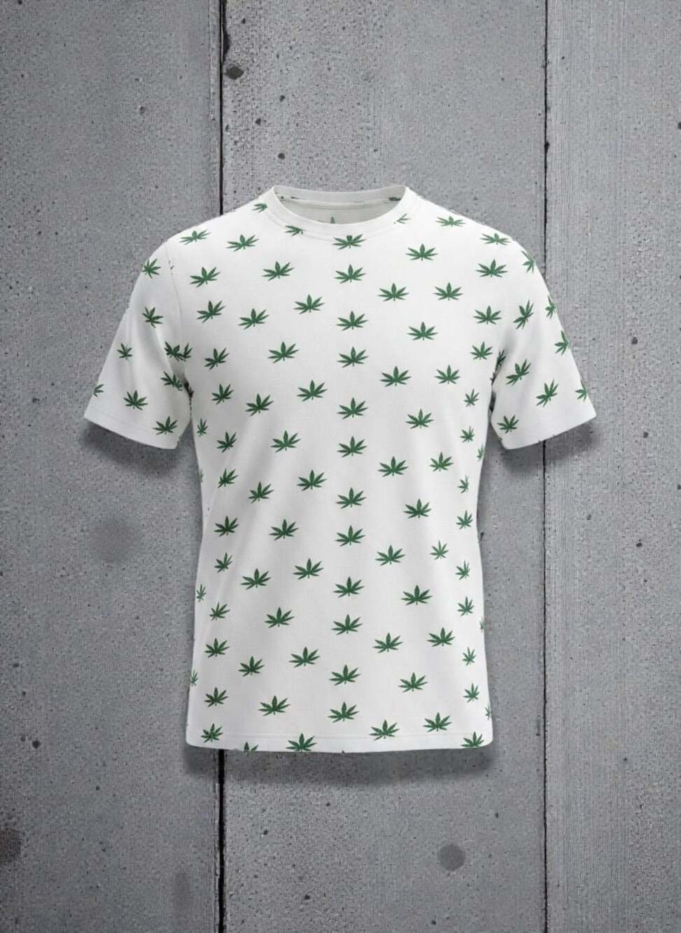 Eighty Eight Brand All Over Print Leaf T-Shirt Size Medium